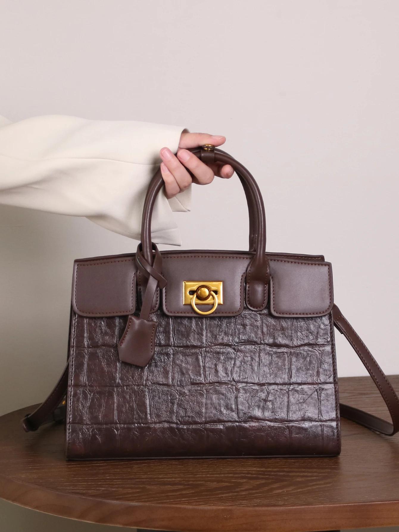Sac à main de luxe pour femme, nouvelle collection automne/hiver 2026, en cuir verni motif léopard, 