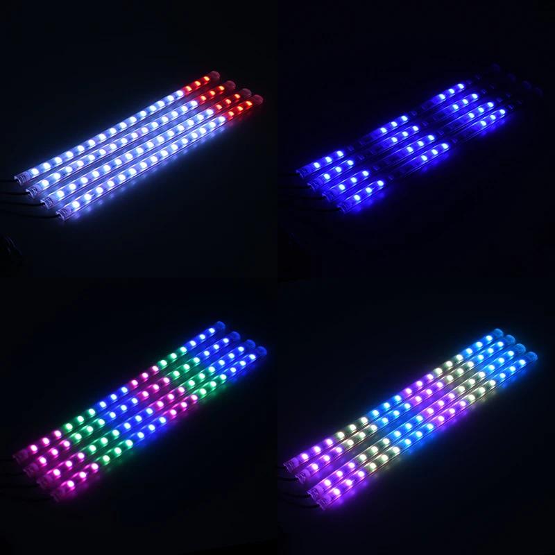 Lumière ambiante intérieure de voiture à LED, lampes décoratives, télécommande sans fil USB, contrôl
