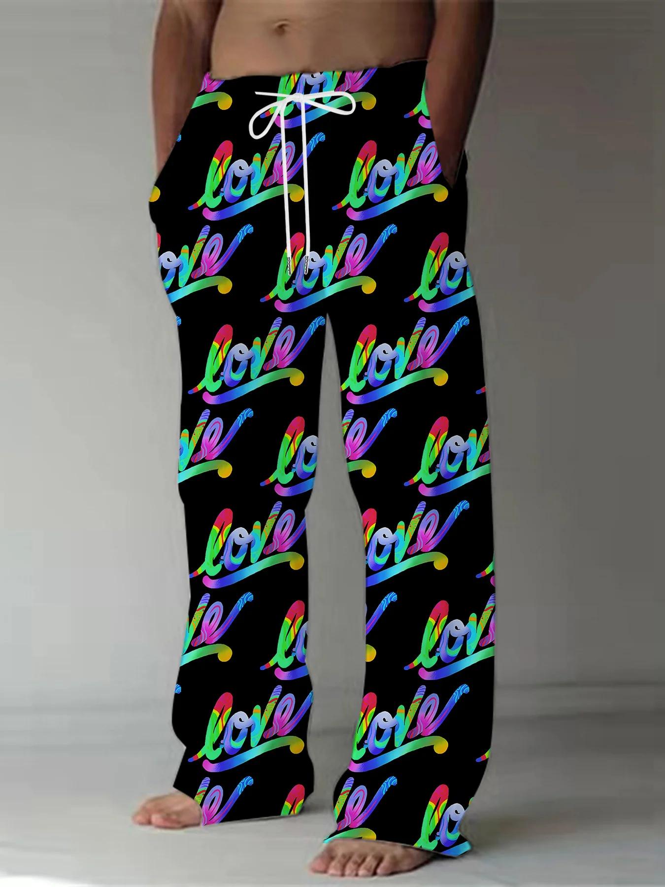 Nouveau style cool, pantalon de sport décontracté à séchage rapide avec imprimé étoile arc-en-ciel f