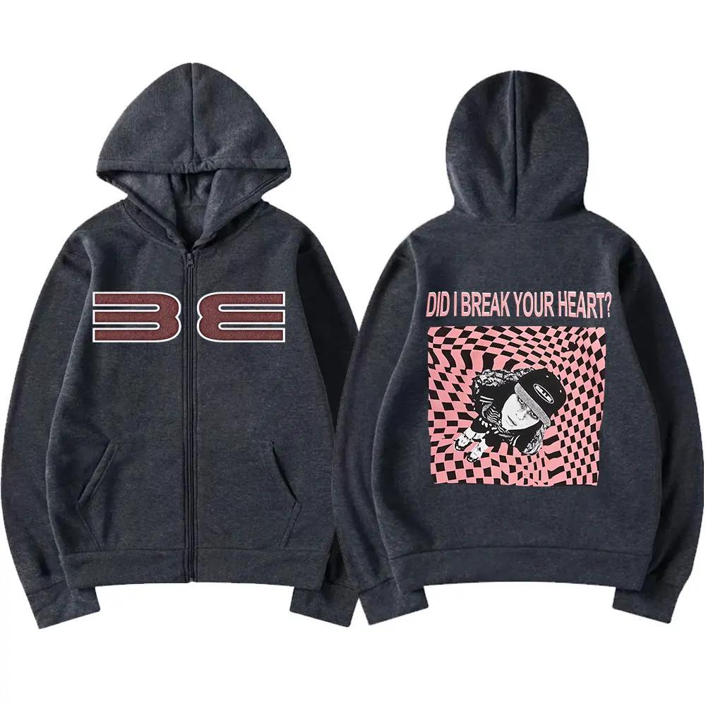 Frappé-moi dur et doux DID J'ai frapper votre cœur? Sweat-shirt à capuche avec fermeture éclair pour