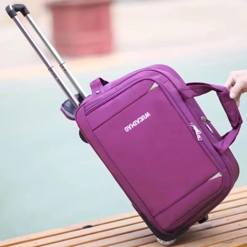 Nouvelles femmes valise à roulettes mode sac à bagages étanche chariot bagages sac de voyage hommes 