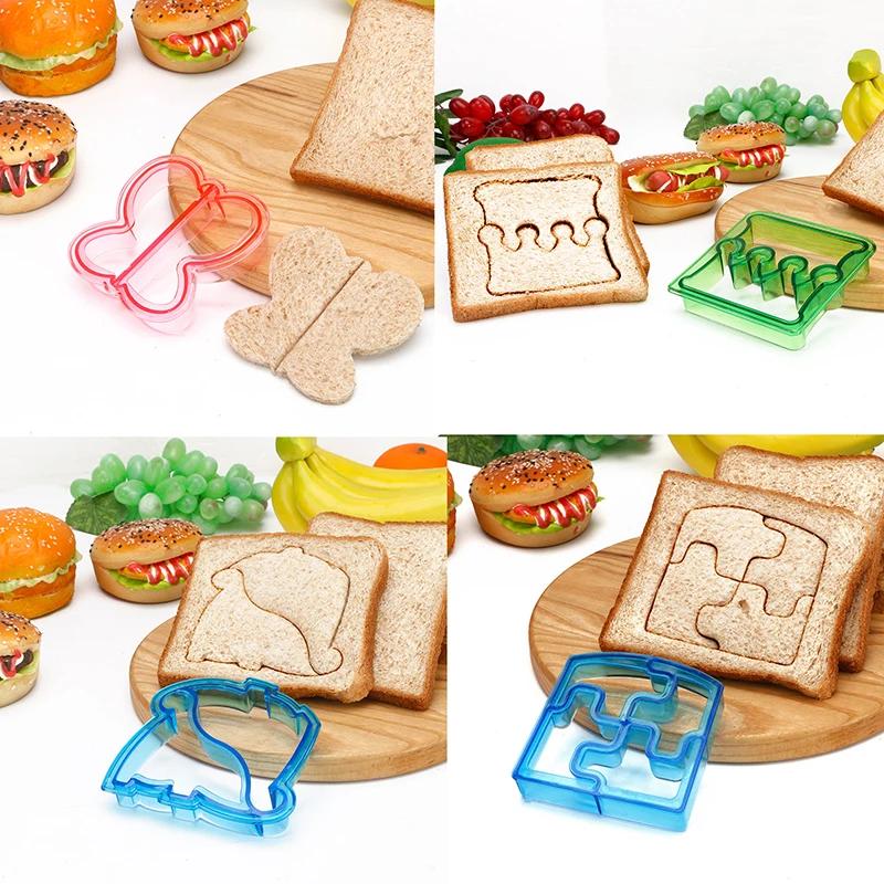 Ensemble de coupe-sandwich pour enfants, moule à pain, biscuits alimentaires, formes de fruits et lé