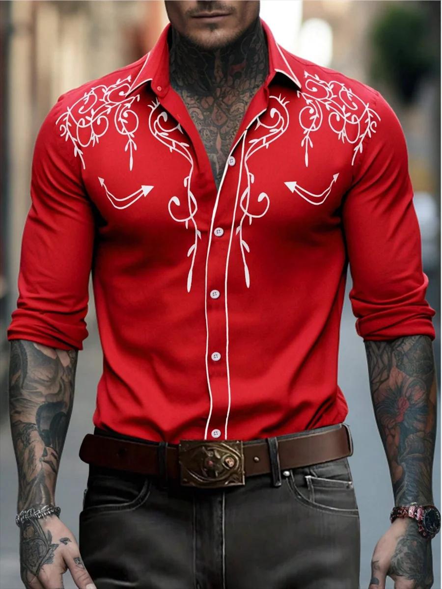 Chemise à manches longues et revers pour hommes, Simple et décontractée, chemise de danse de rue, ta