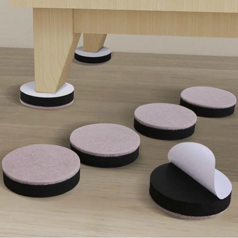 Coussinets de pieds de chaise auto-adhésifs, en feutre épais, pour Table, canapé, rehausseur de pied