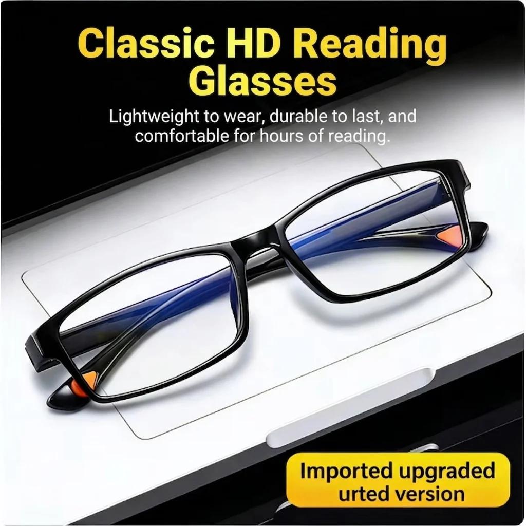 Lunettes de lecture HD classiques, lunettes anti-lumière bleue ultra-légères haute définition pour u