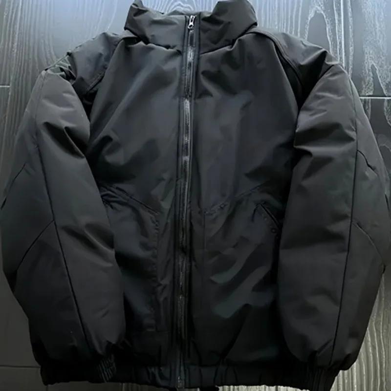 Veste d'hiver en coton pour hommes, manteau en coton, veste à pain épaisse et chaude, veste cool de 