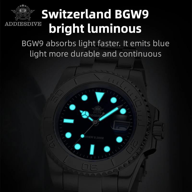 ADDIESDIVE luxueux montre à Quartz analogique pour hommes BGW9 lumineux 20 barres étanche hommes plo