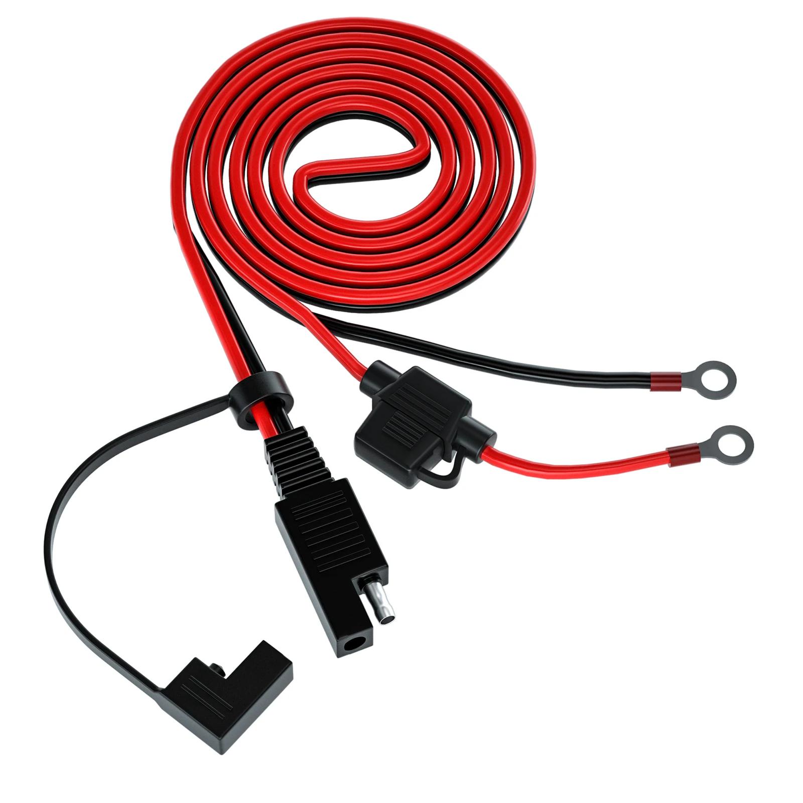 Borne d'anneau de moto 16awg 12V, connecteurs SAE à joint torique, connecteur de câble d'extension p