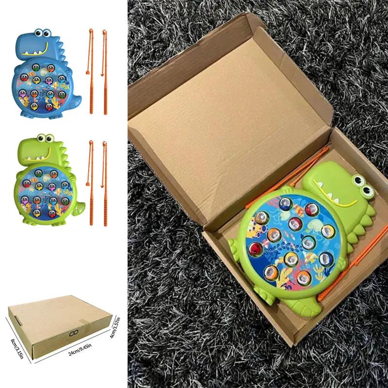 Jouets de pêche magnétiques simples dinosaure, canne à jeu, jouets pour enfants, bébé Montessori ave