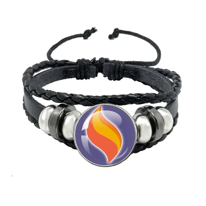 Pokémon Mega Stone porte-clés Anime périphérique créativité exquise mode cuir noir corde boucle port