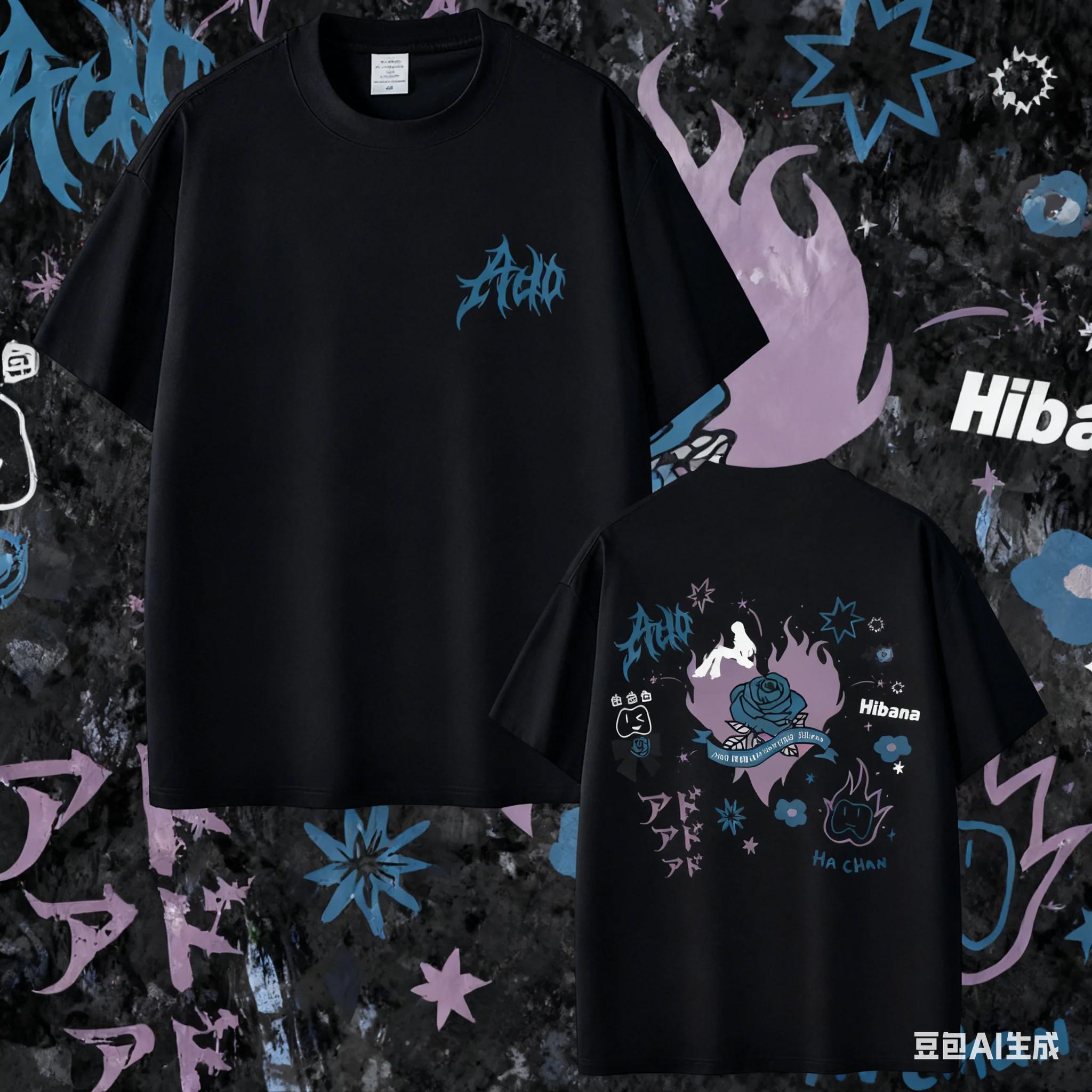 2025 été Ado World Tour Hibana T-shirt hommes femmes vêtements mode Style japonais respirant coton V