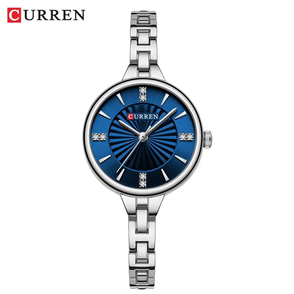 CURREN 9097 montre à Quartz pour femmes de marque supérieure mode décontractée or argent étanche bra