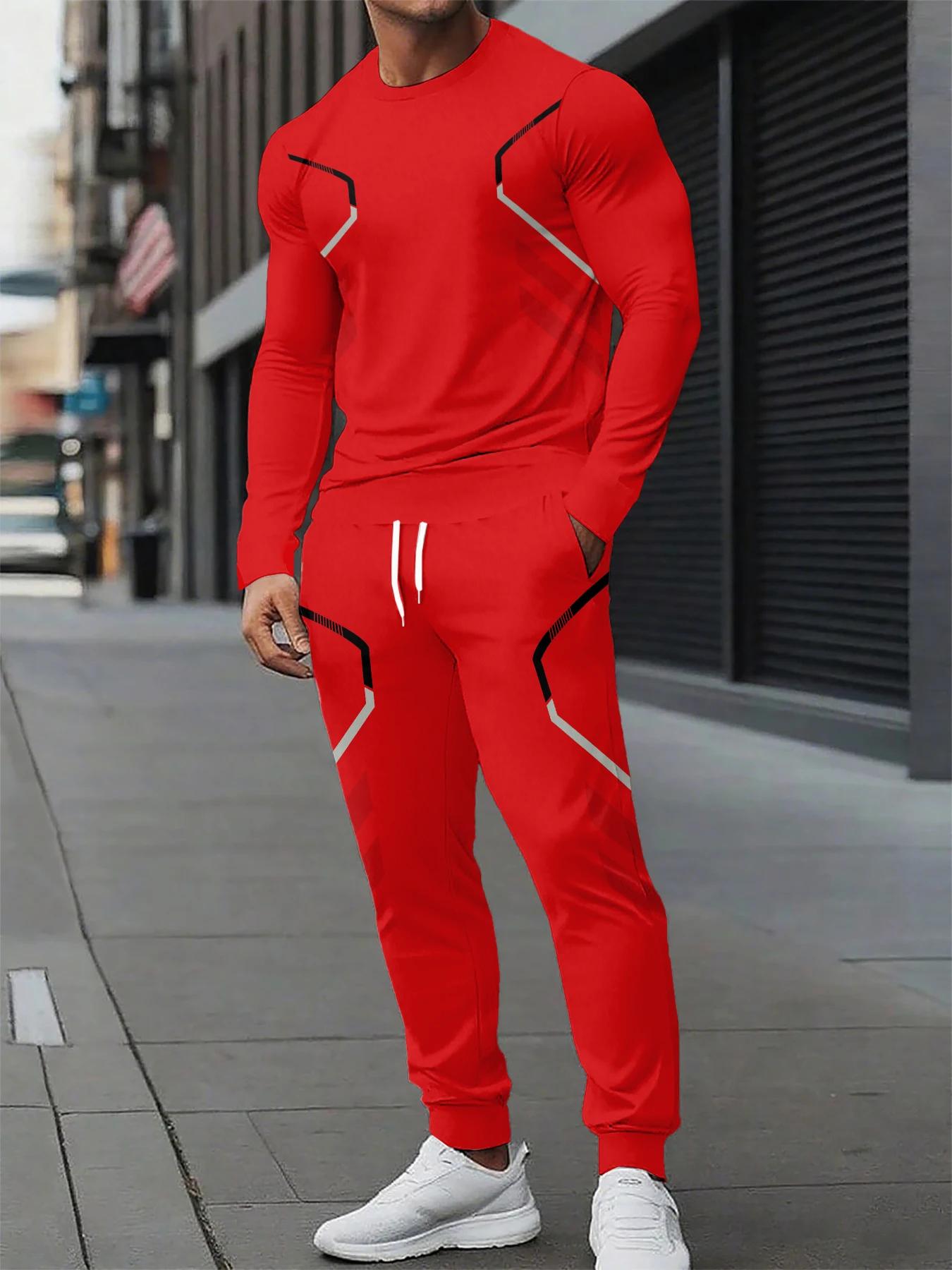 Le nouveau ensemble de sweat-shirt à col rond pour hommes pour le printemps et l'automne 2025 présen