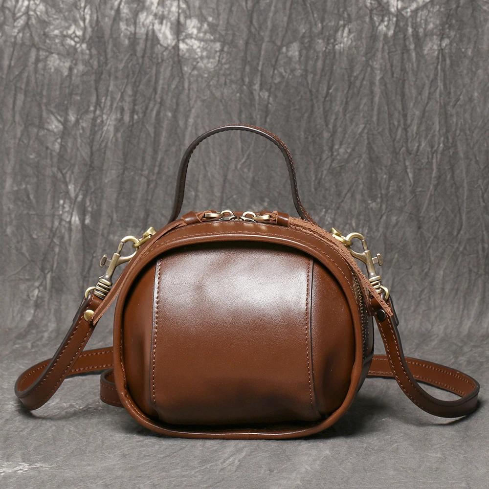 LUOKIR – sac à bandoulière en cuir véritable pour femmes, couche supérieure en peau de vache, sac à 