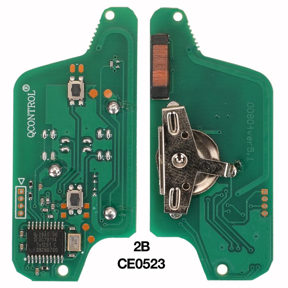 Jingyuqin – clé télécommande de voiture à 2 boutons, 434Mhz, pour citroën C4 C5 C6 C8 Xsara Picasso,