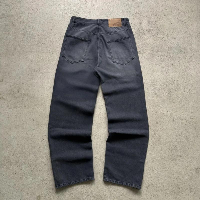 Pantalon décontracté pour hommes, européen et américain, hip-hop, pièce d'or, jean Y2K rétro gothiqu