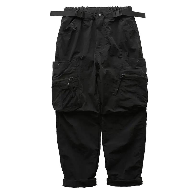 Pantalon multifonctionnel multi-poches pour homme, salopette décontractée rétro, ample, montagne, ex