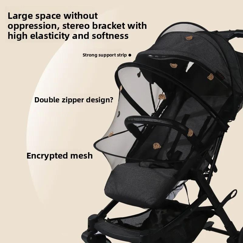 Accessoires pour poussette : Moustiquaire ventilée pour poussette, protection anti-insectes pour enf