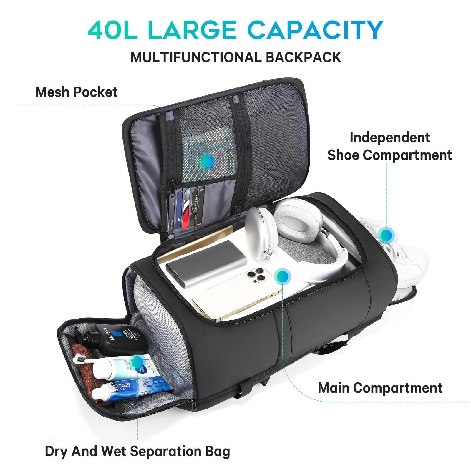 BANGE Multi nouveaux hommes sac à dos sport voyage affaires grande capacité séparation sèche et humi
