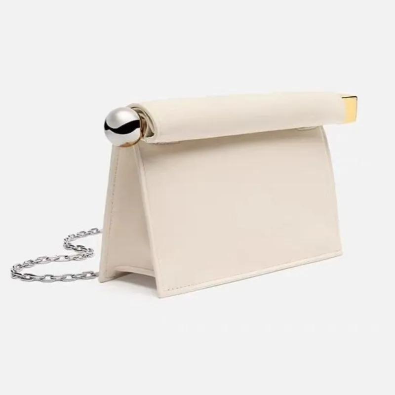 Nouveau Sac à Main de Luxe Designer pour Femme, Pochette Tendance avec Métal, Sacs de Soirée Élégant