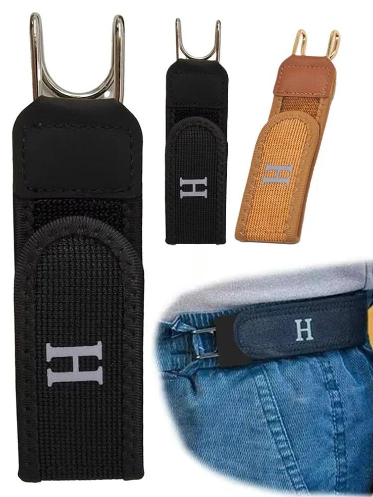 Ceinture élastique invisible sans boucle avec fermeture à crochet en métal durable, sangle de taille