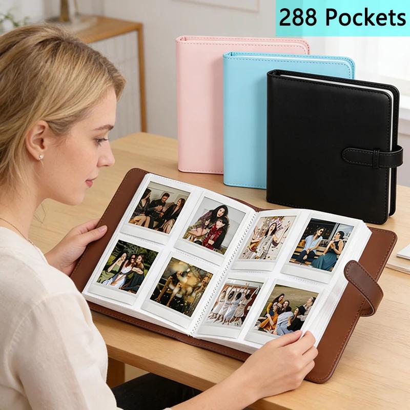 Album photo carré 288 emplacements pour photos Instax Kodak Mini Shot croissance enfants PU