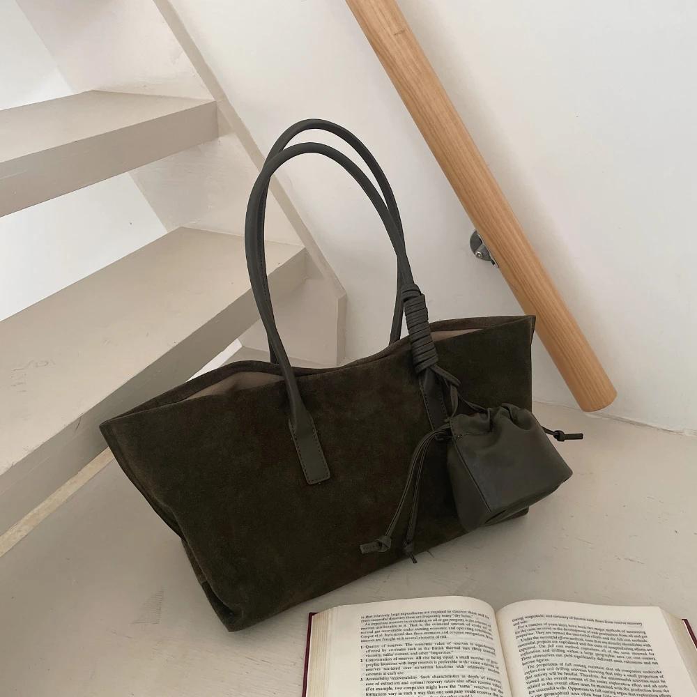 Motingsome sac fourre-tout en daim surdimensionné femmes sac à main à bandoulière et sacs à main Des