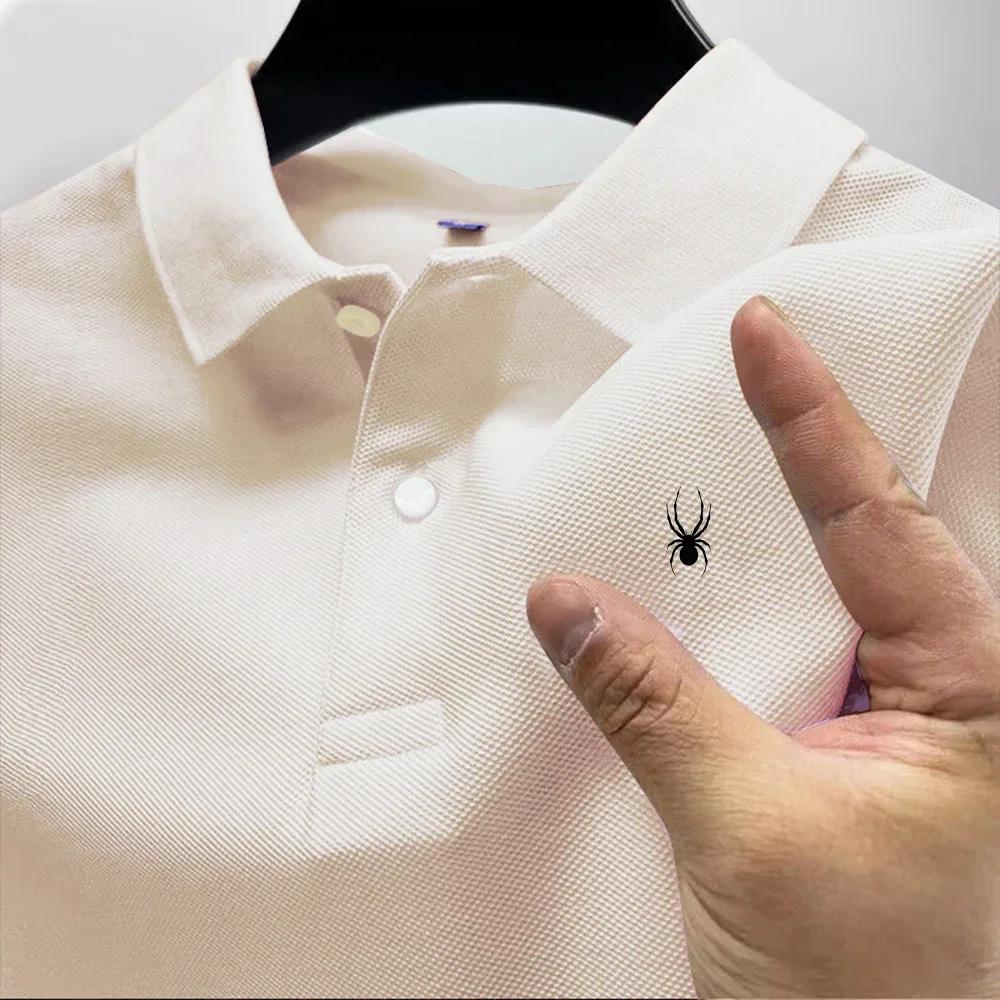 Nouveau style – T-shirt polo décontracté pour homme, col polo, manches courtes, imprimé multicolore,