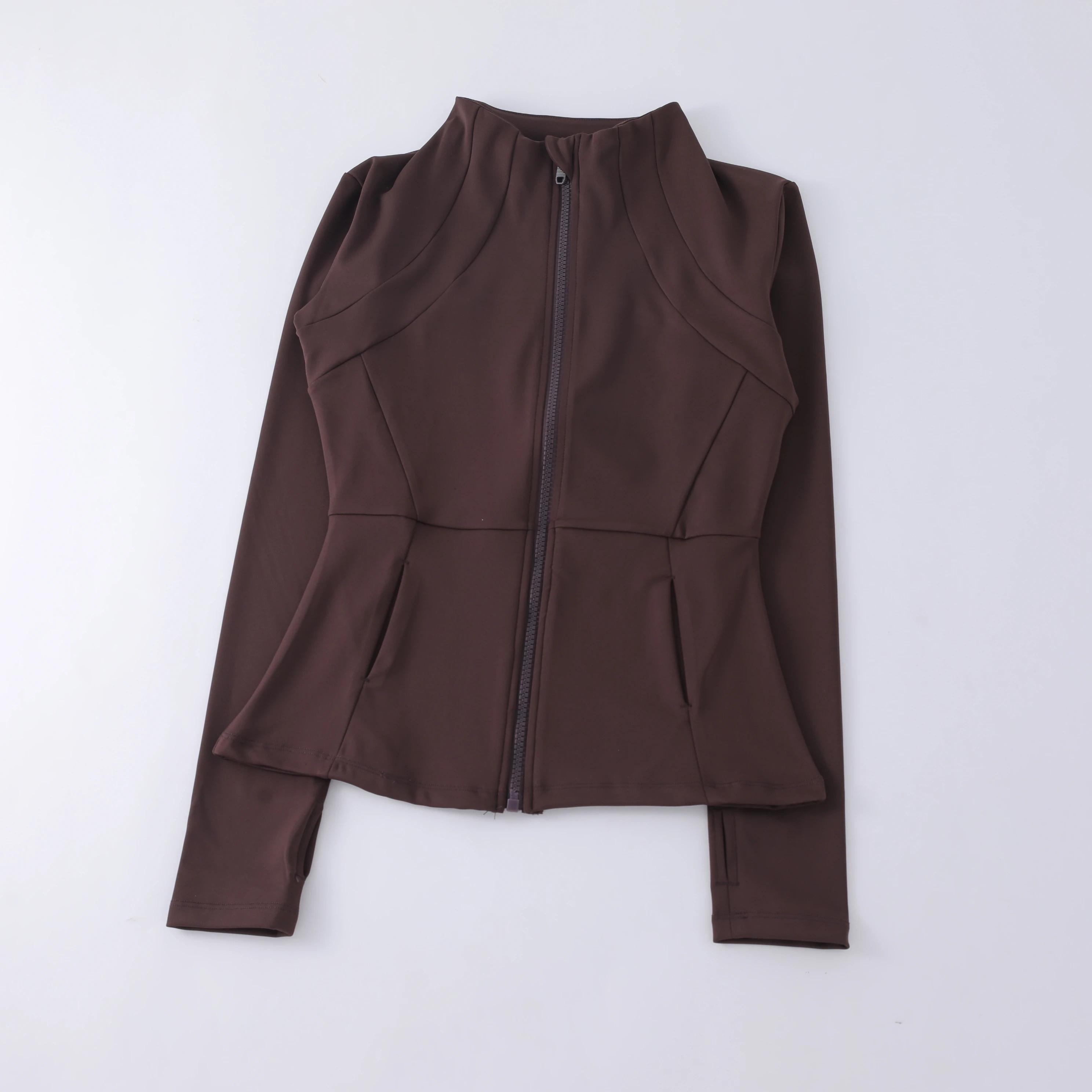 Vêtements de Yoga coupe-vent pour femmes, vêtements de sport, sweat-shirt à manches longues, vestes 