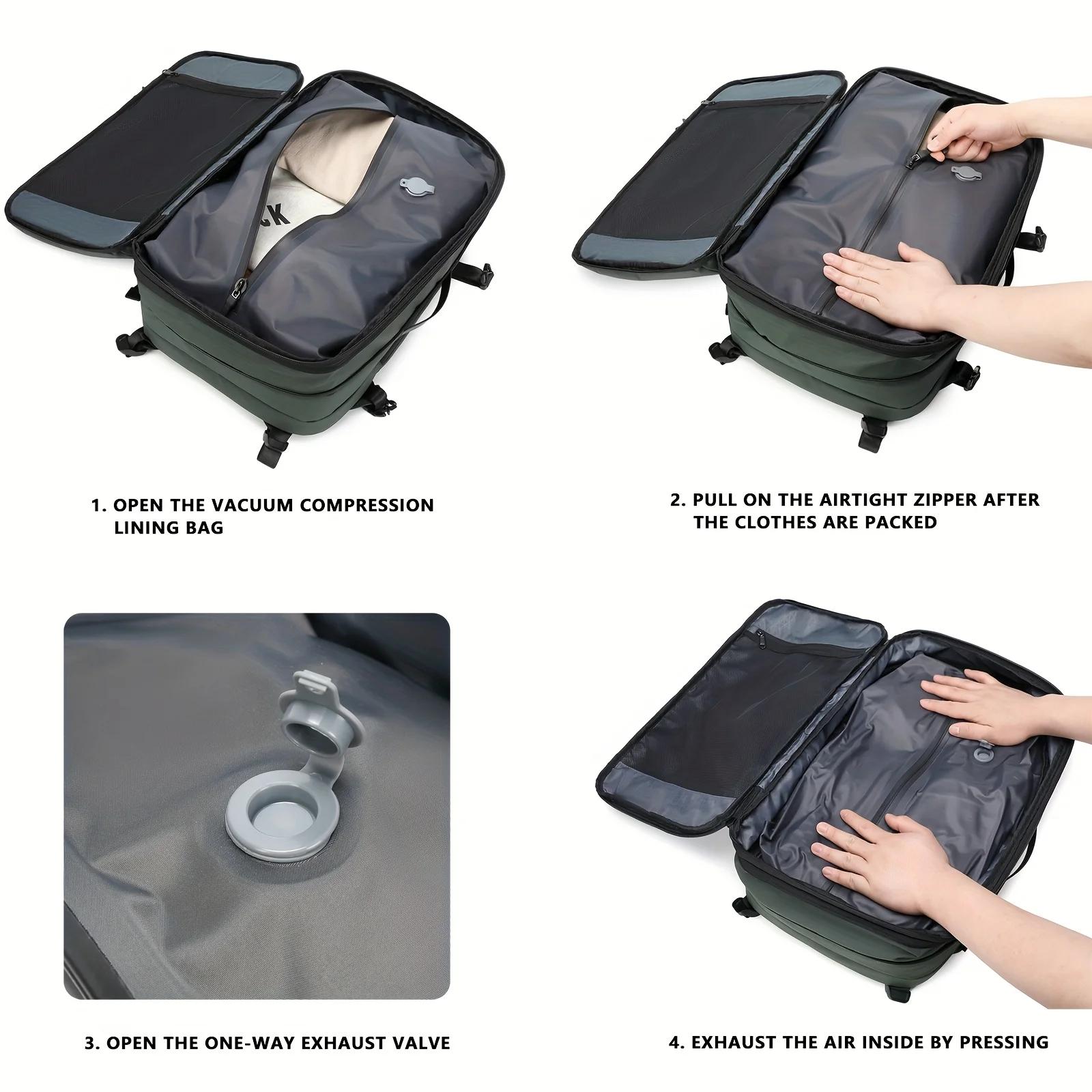 Sac à dos de compression sous vide à la mode de grande capacité, sac à dos d'ordinateur, sac à dos d