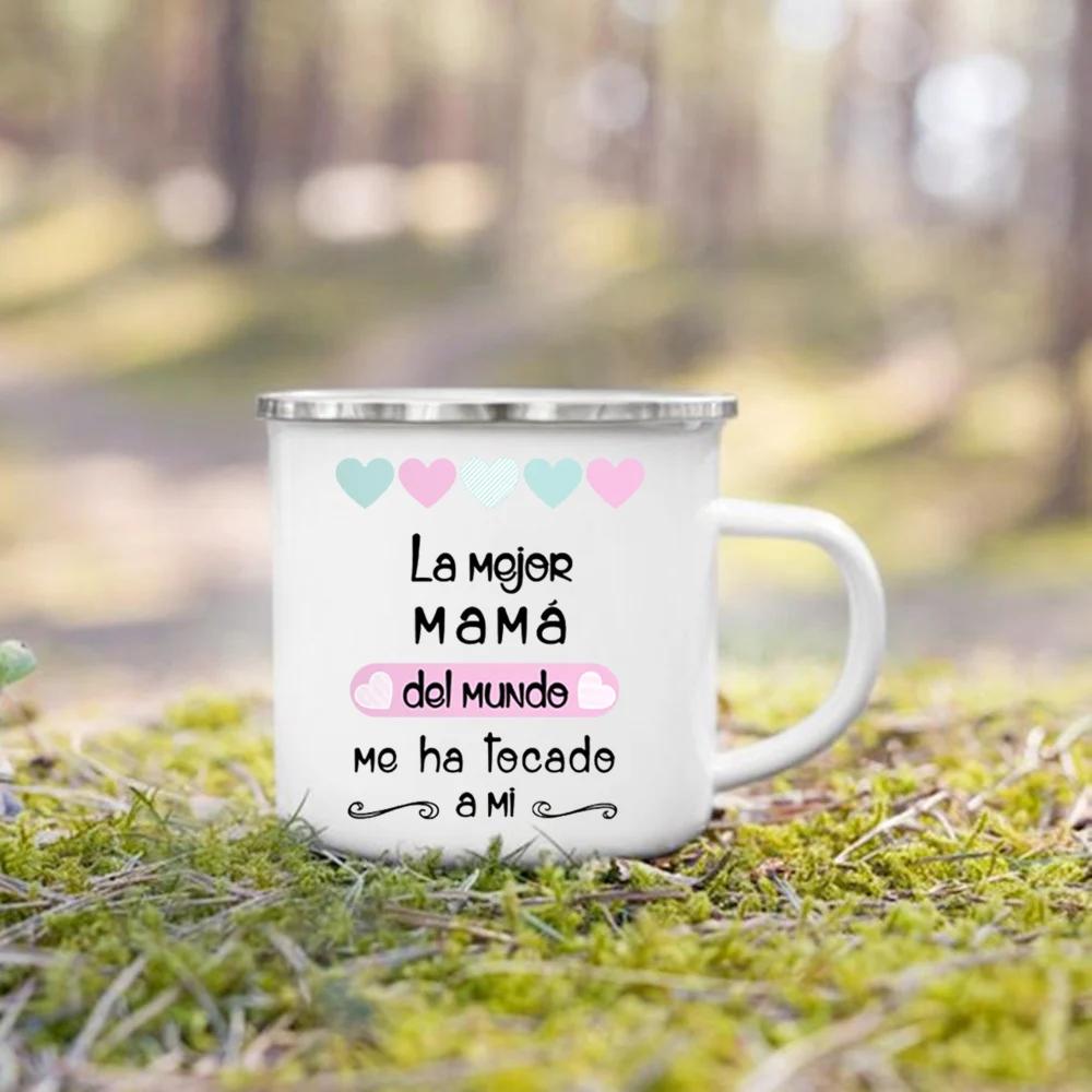 Tasse imprimée la meilleure maman du monde, tasses à café créatives, boissons, poignée de lait, tass