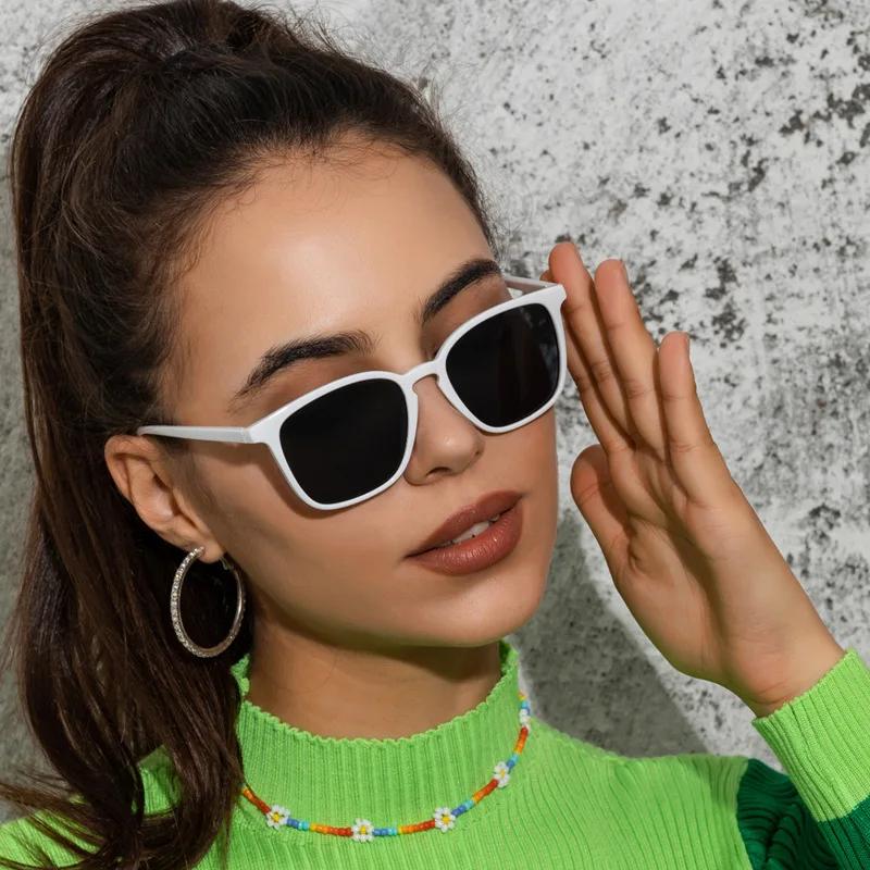 Lunettes de soleil carrées vintage tendance pour femmes, lunettes de soleil de marque de luxe, lunet