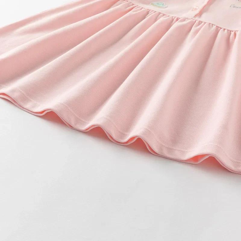 Dave Bella filles bébé robe été décontracté doux mignon enfants rose coton princesse robe fête Style