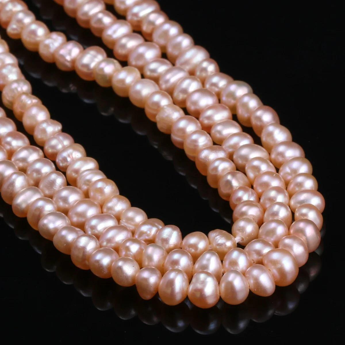 Perles Rondes de Culture d'Eau Douce, AA 36cm, 100% Naturelles, pour Bijoux, Collier, Bracelet, 13 A