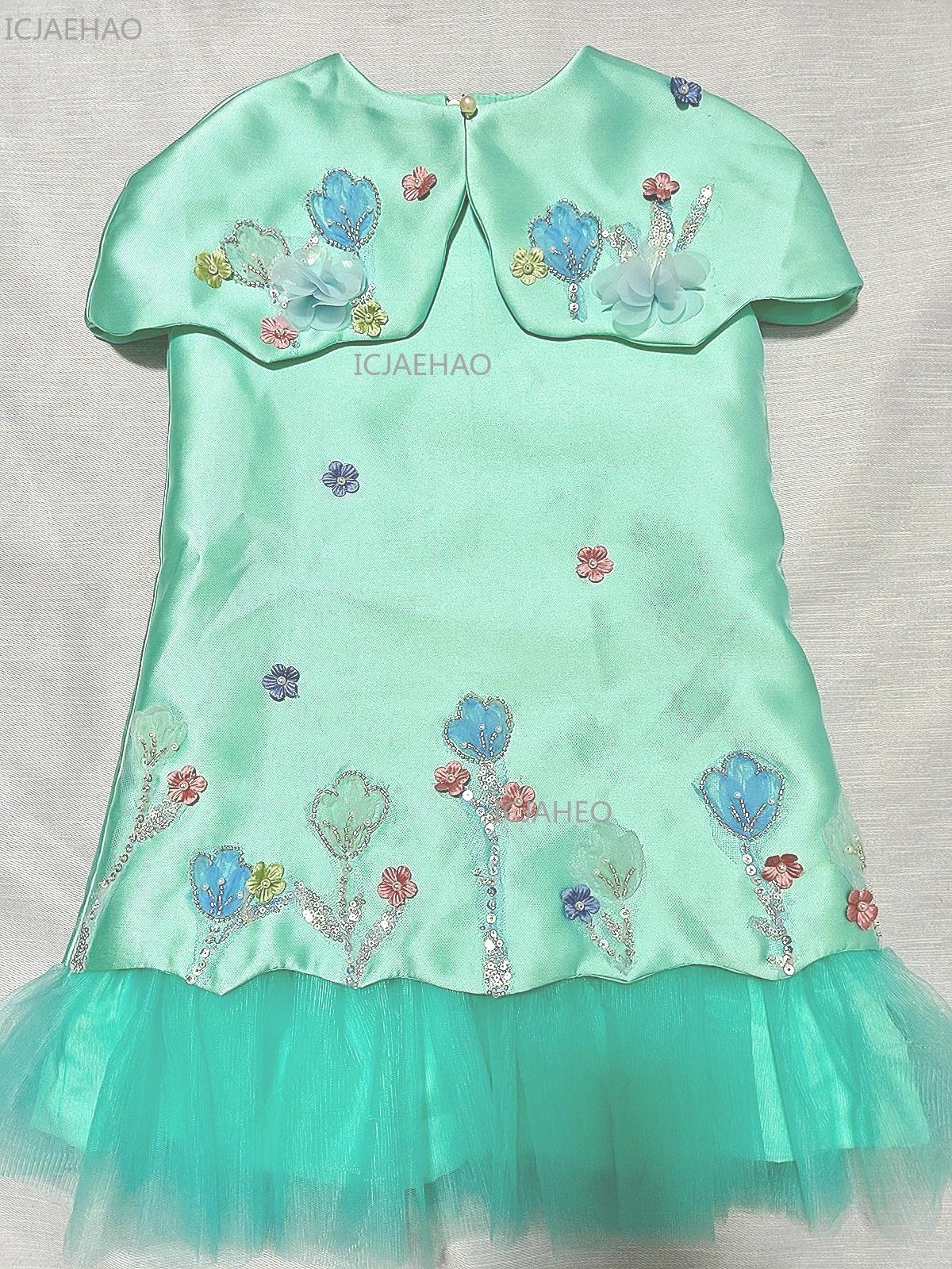 Robes Vertes pour Enfants, Robes de Filles, Vêtements pour Enfants, Tenues de Princesse pour Fêtes,