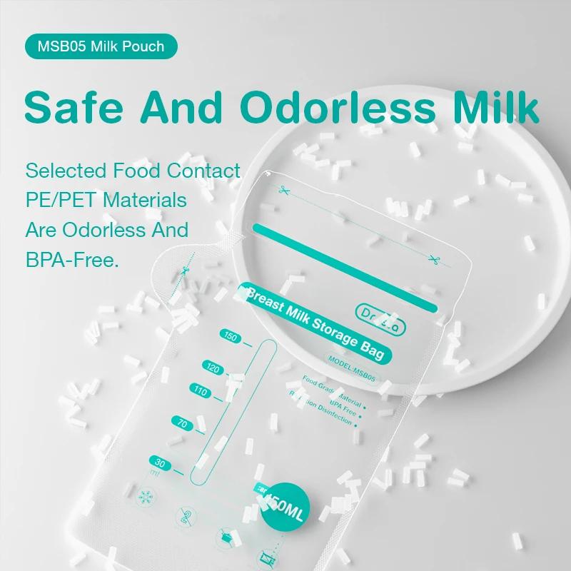 Sacs de stockage lait maternel jetables 150ML MAMIJOY 100 pièces sans BPA pour congélation sécurisée