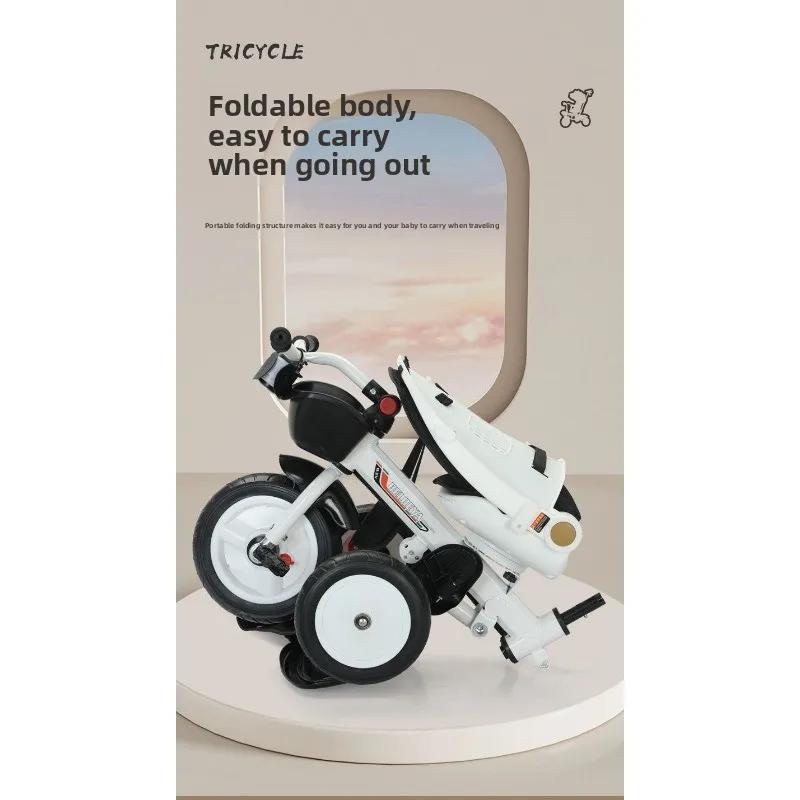 Tricycle pliable pour enfants, chariot assis et allongé, Anti-renversement, vélo pour bébé de 1 à 6 