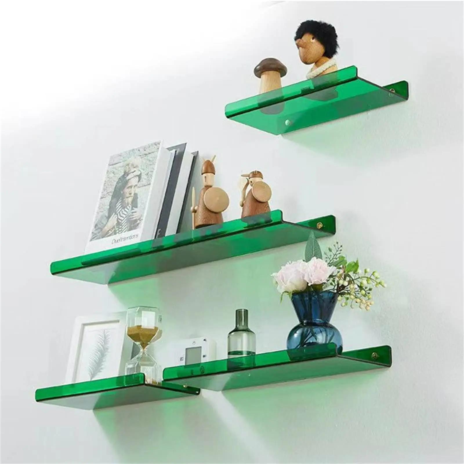 Étagère de rangement murale en acrylique de couleur, étagères modernes pour salle de bain, salon, po