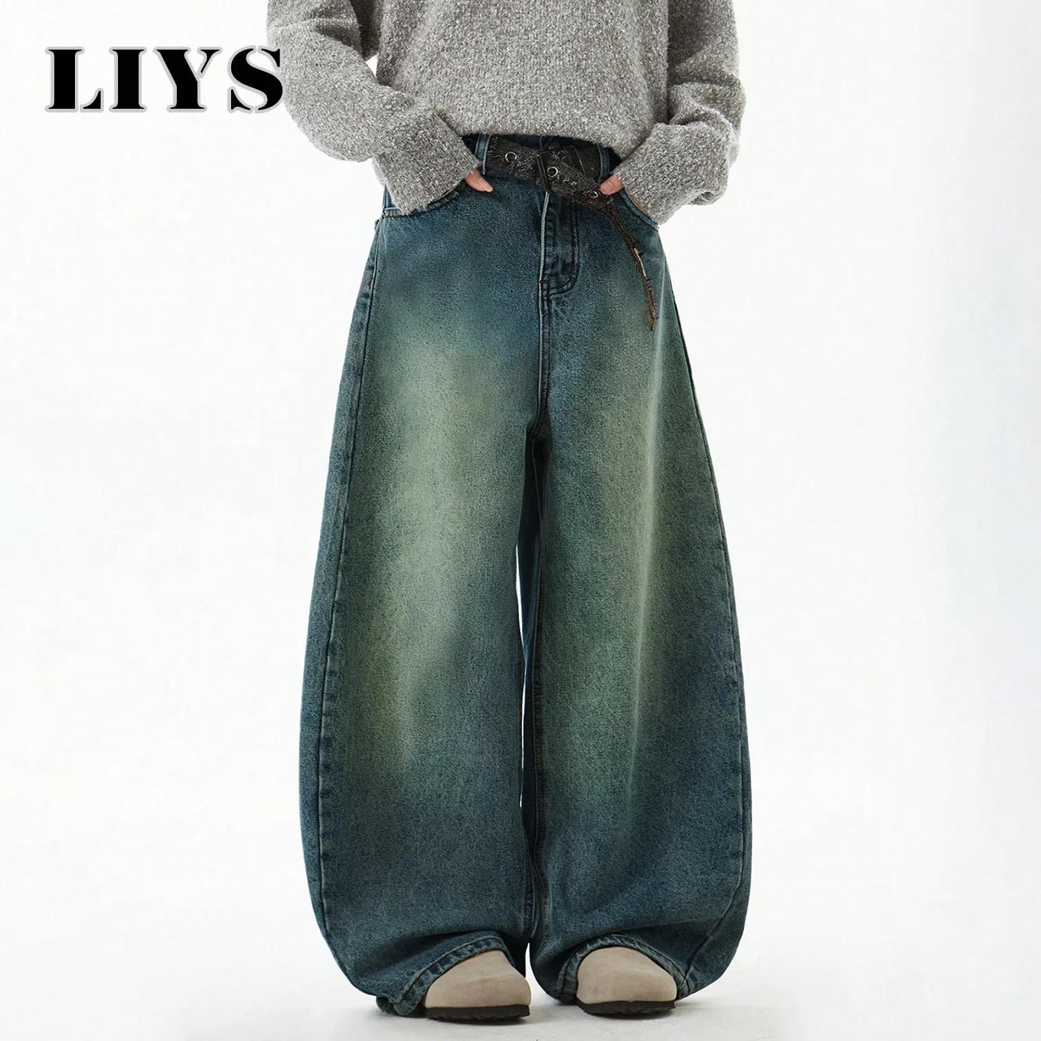 Vêtements pour hommes bleu pantalon en jean à jambes larges jean Baggy Vintage coupe tridimensionnel
