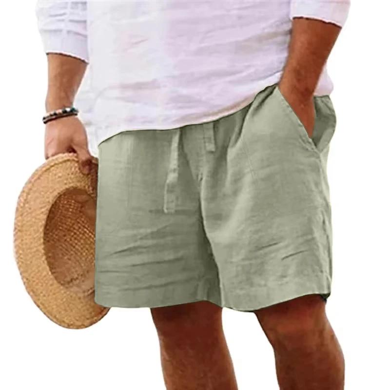 Nouveaux shorts de sport légers en coton de couleur unie pour hommes, shorts de plage oversize, shor