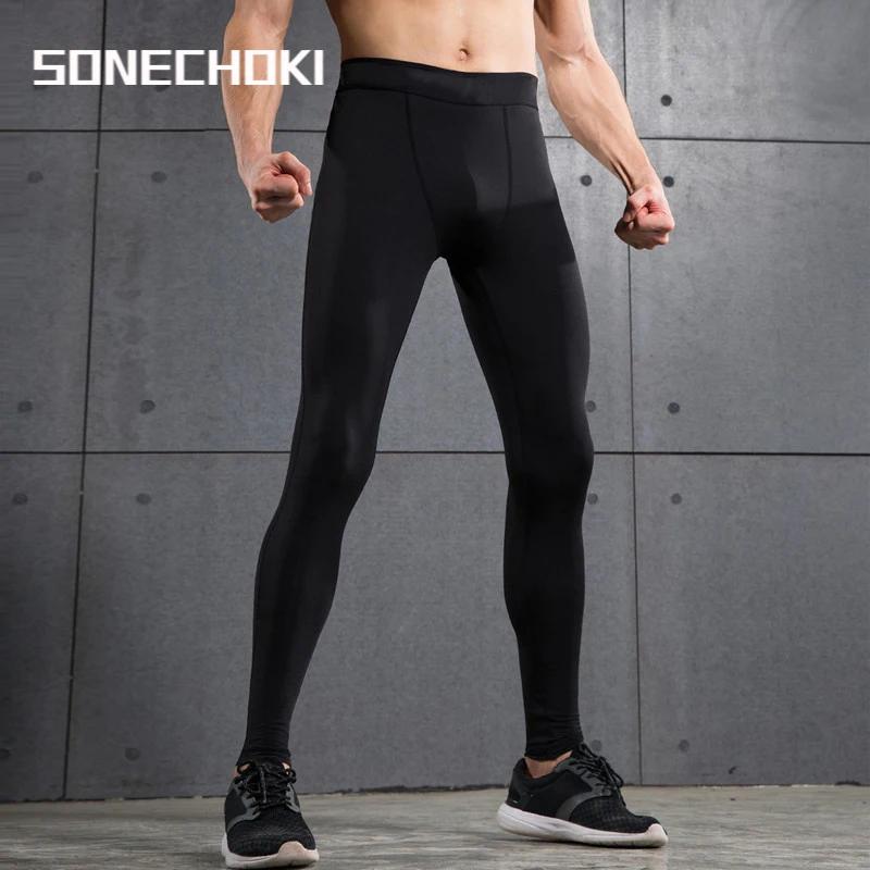 Leggings de Compression de gymnastique pour hommes, pantalons d'entraînement de Sport, collants de c