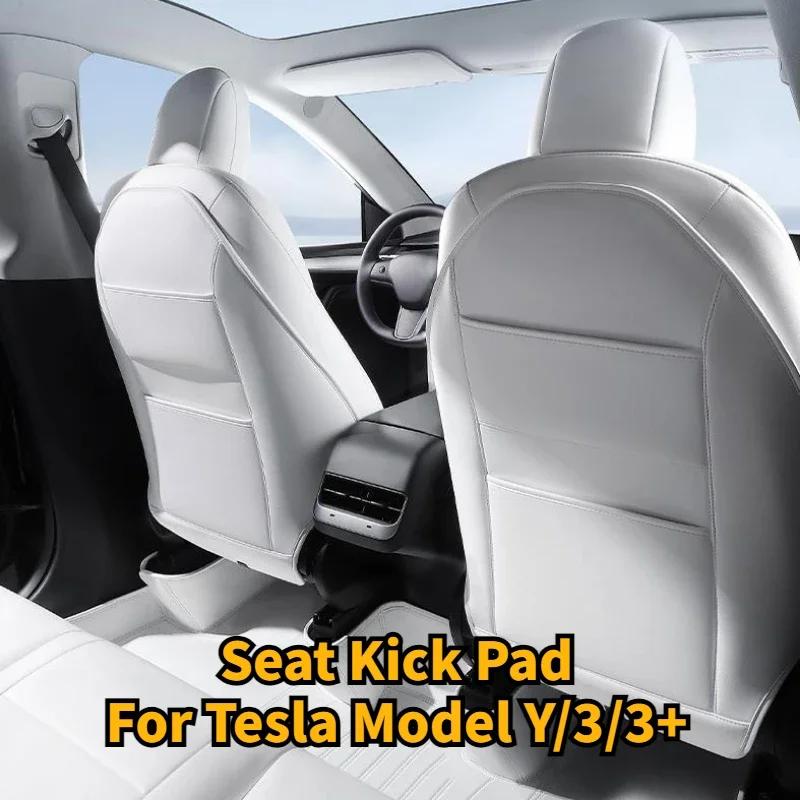 Pour Tesla Model 3 Highland/Model Juniper 2025 – Protège-sièges en cuir anti-coup de pied, tapis de 