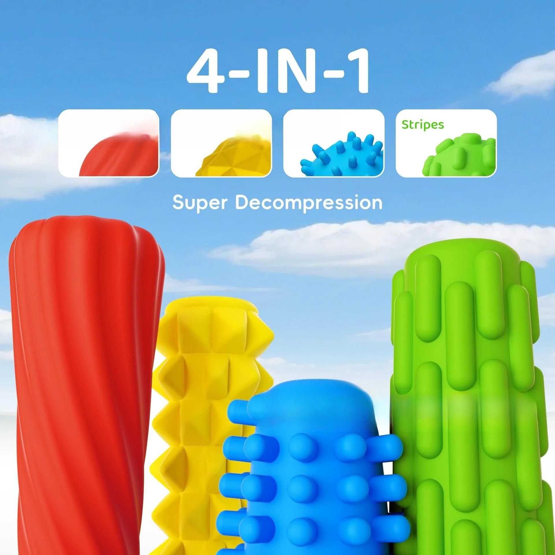 Porte-crayons en Silicone texturé, 4 pièces, créatif, à la mode, Tactile, tdah et autisme, soulageme