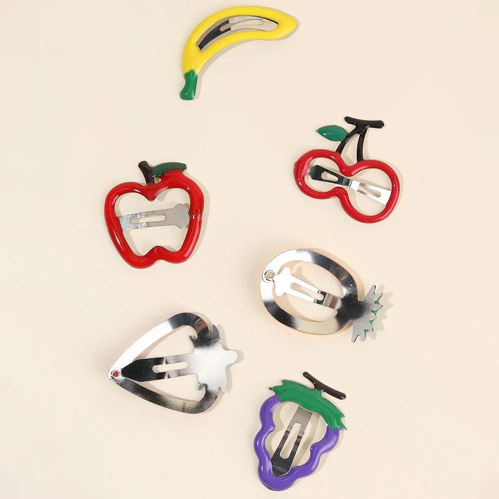 10 pièces/ensemble chaud mignon filles cheveux accessoires fruits BB pinces à cheveux côté fraise ép