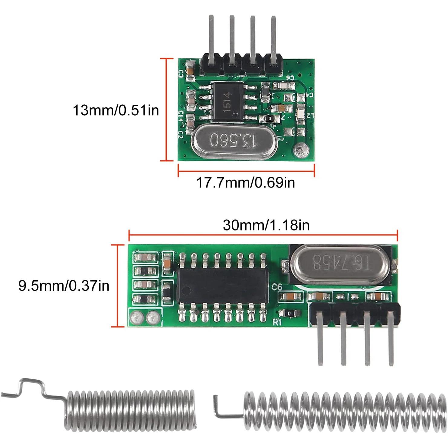Émetteur et récepteur RF sans fil 433mhz, avec antenne, Module de télécommande, Kit de bricolage pou