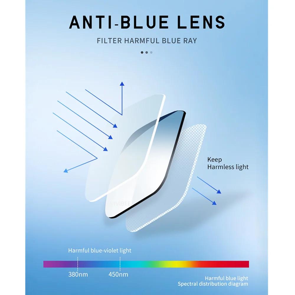 VIVIBEE Flip Up Clip sur lunettes bloquant la lumière bleue hommes ordinateur Orange Anti Ray filtre