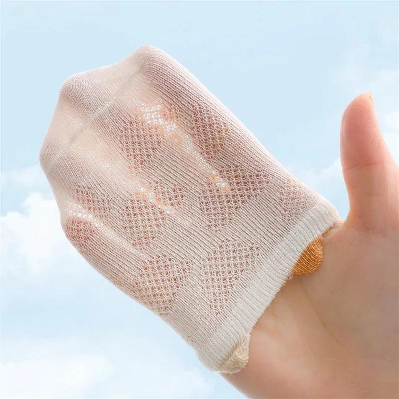 4 paires/ensemble coton respirant enfants chaussettes printemps été mince bébé maille chaussette cou