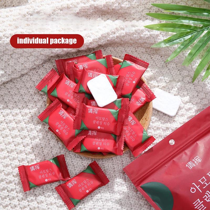 Serviettes de voyage jetables, lingettes pour le visage compressées, comprimés compacts, Mini linget