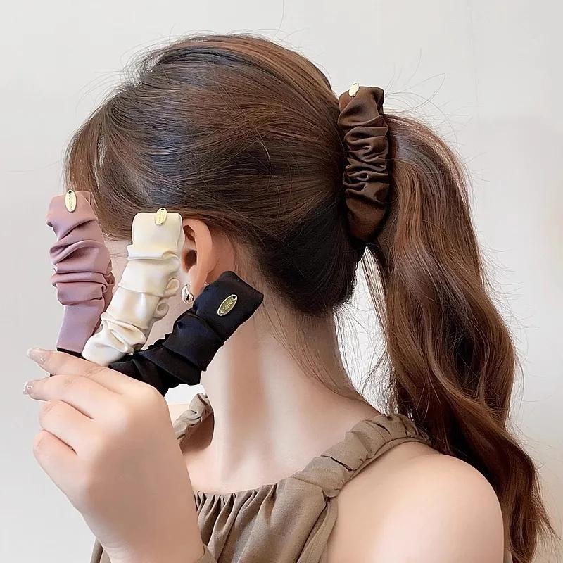 Pince à cheveux banane en Satin pliable, style coréen élégant, solide, pour femmes et filles, orneme