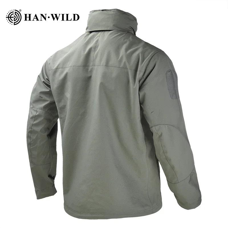 HAN WILD-Veste Softshell Coupe-Vent pour Homme, Manteau Thermique de Randonnée, Vêtements d'Escalade